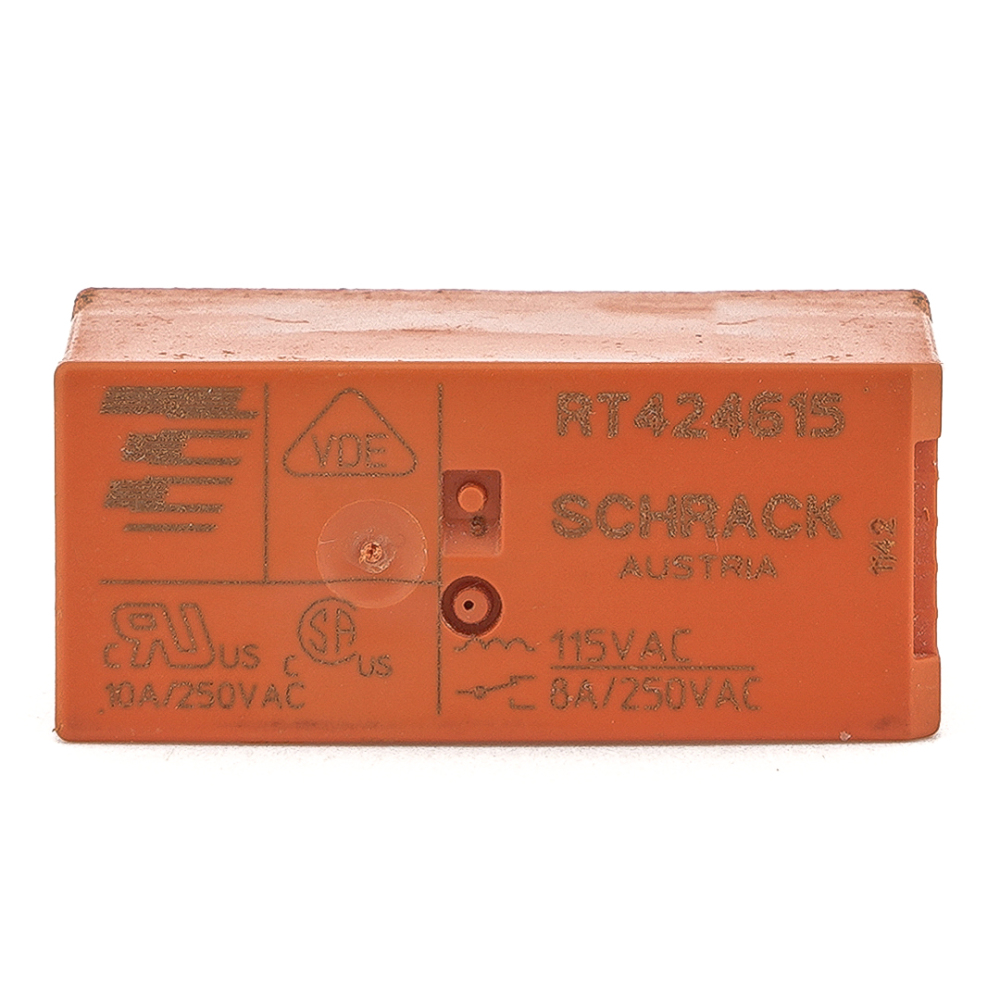 Schrack RT424615 Power Relay 115VAC Coil 8A 250VAC 8Pins