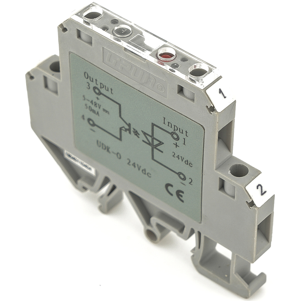 UPUN UDK-0 24VDC Slim Solid State Relay 5-48VDC 50mA Optocoupler Isolation Module