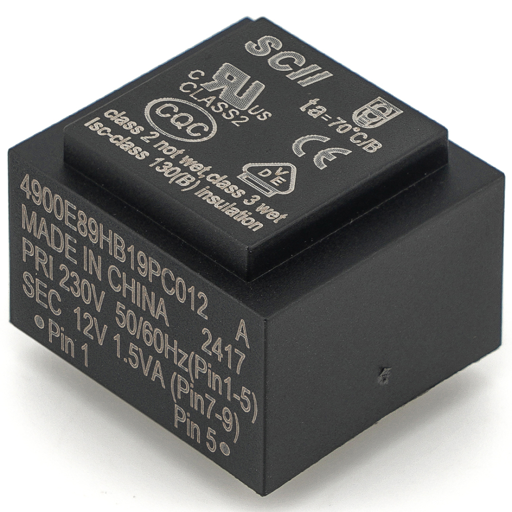 SCII 4900E89HB19PC012 A Transformer Relay PRI 230V SEC 12V 1.5VA