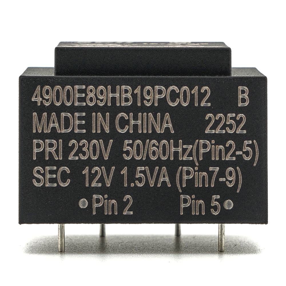 SCII 4900E89HB19PC012 B Transformer Relay PRI 230V SEC 12V 1.5VA