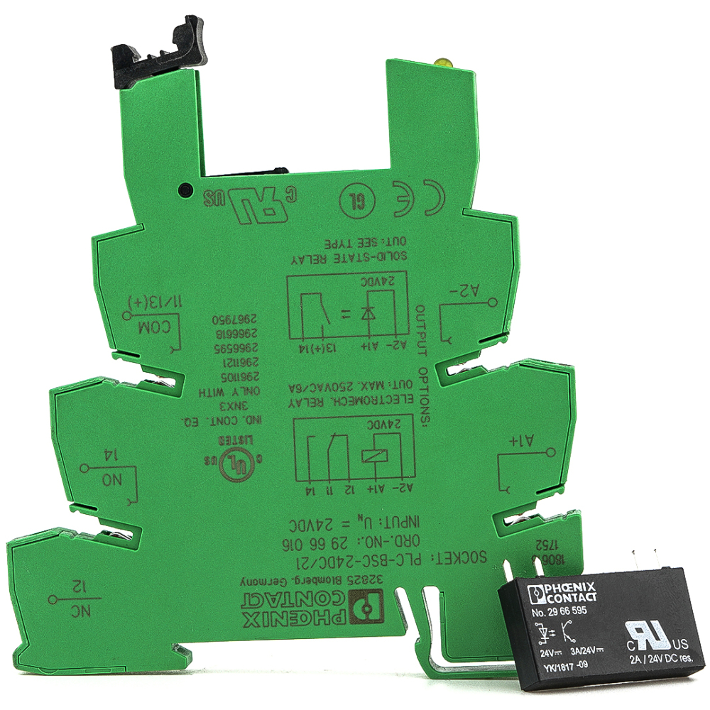 Phoenix Contact No.2966595+PLC-BSC-24DC 21 Solid State Relay Module 24VDC 3A