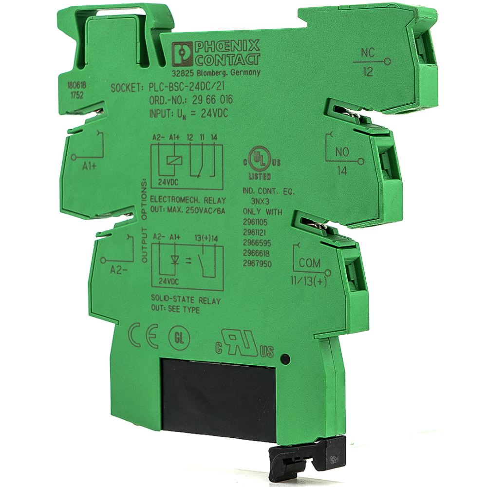Phoenix Contact No.2966595+PLC-BSC-24DC 21 Solid State Relay Module 24VDC 3A