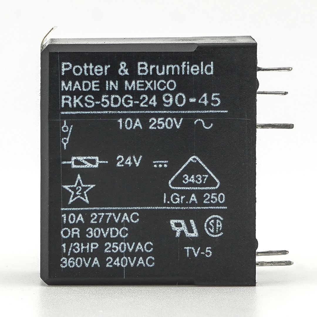Potter & Brumfield RKS-5DG-24 General Purpose Relays 24VDC 10A  250VAC 5Pins