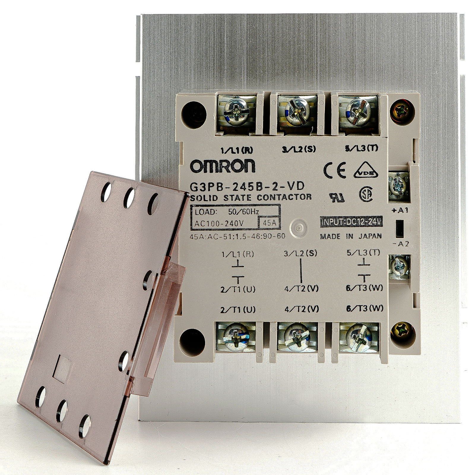 OMRON G3PB-245B-2-VD Solid State Contactor DPST-NO 45A Chassis Mount Screw Terminal