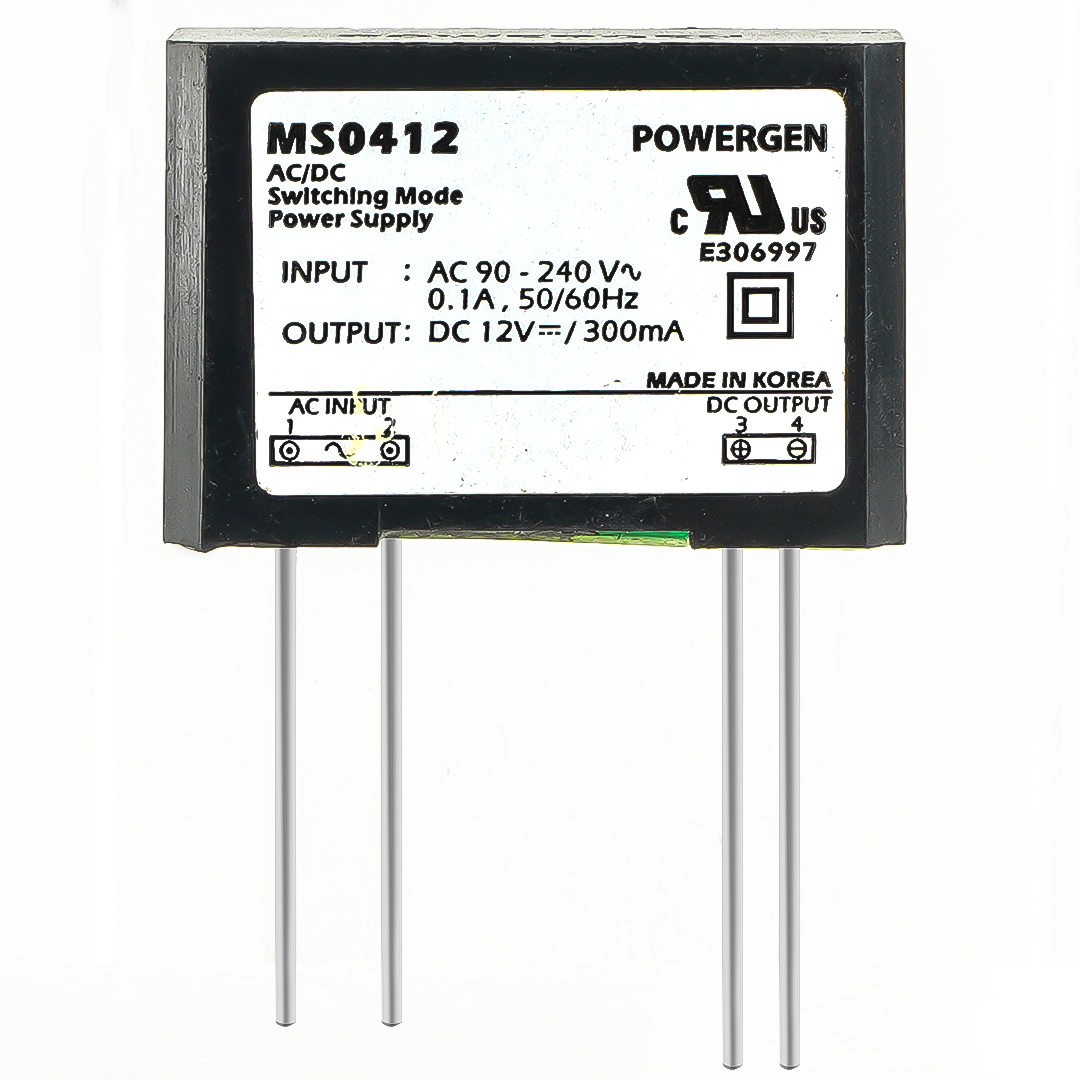POWERGEN MS0412 Switching Power Supply Module 90-240VAC to 12VDC 300mA