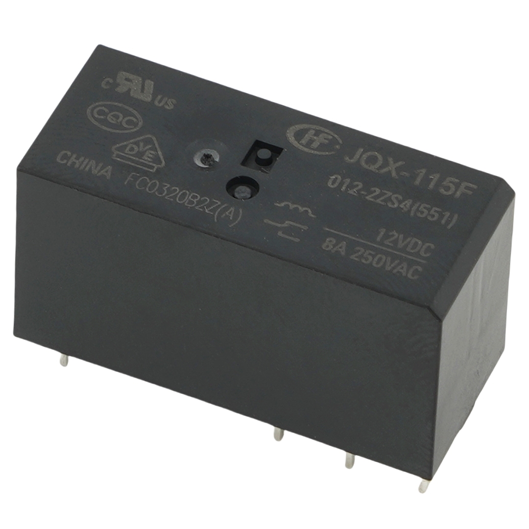 HONGFA  JQX-115F 012-2ZS4(551) Power Relay 12VDC 8A 250VAC 8Pins