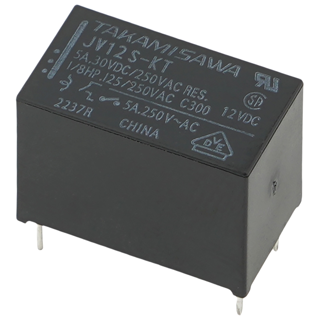 TAKAMISAWA JV12S-KT Power Relay 5A 30VDC 250VAC 4Pins