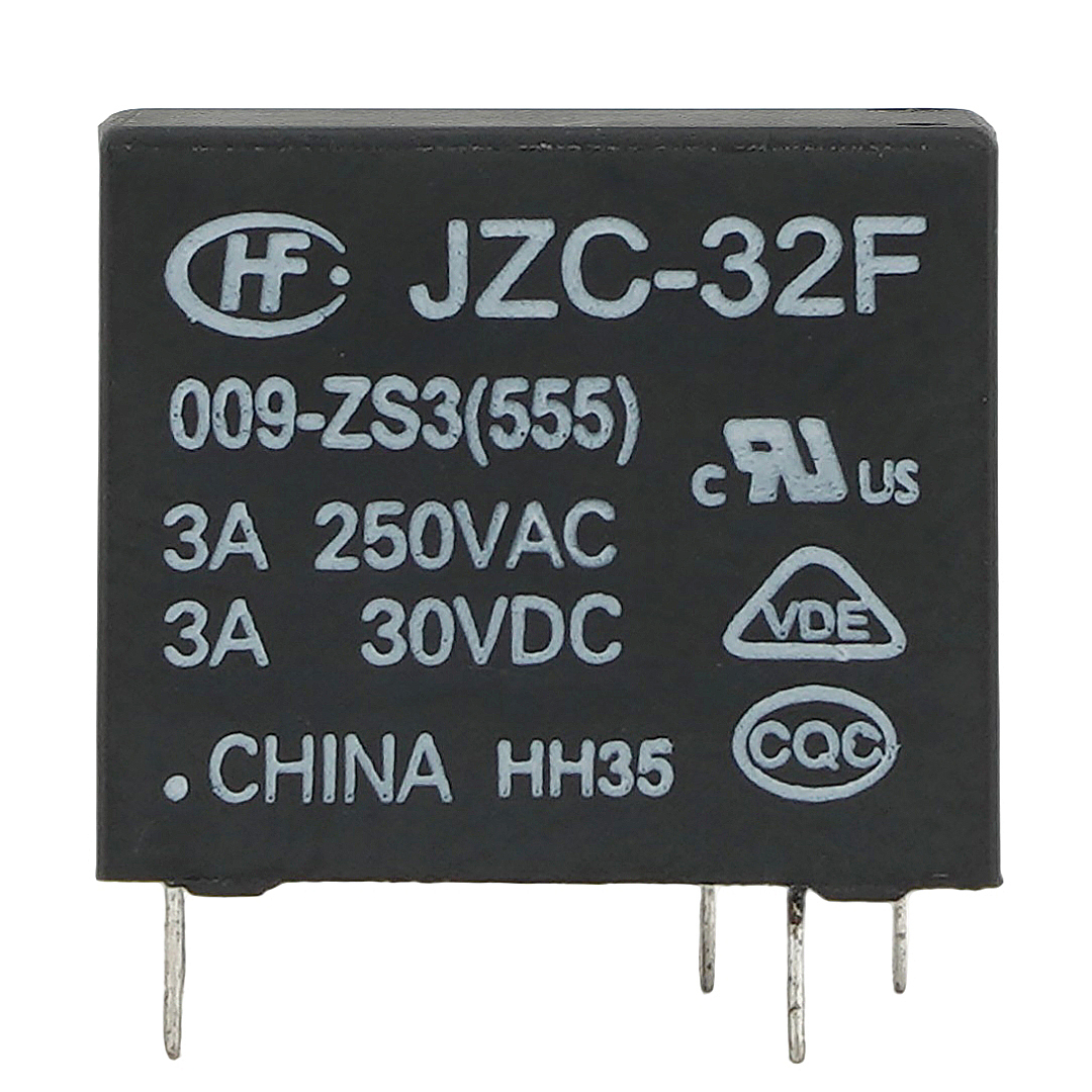 HONGFA  JZC-32F 009-ZS3(555) Power Relay 30VDC 3A 250VAC 5Pins