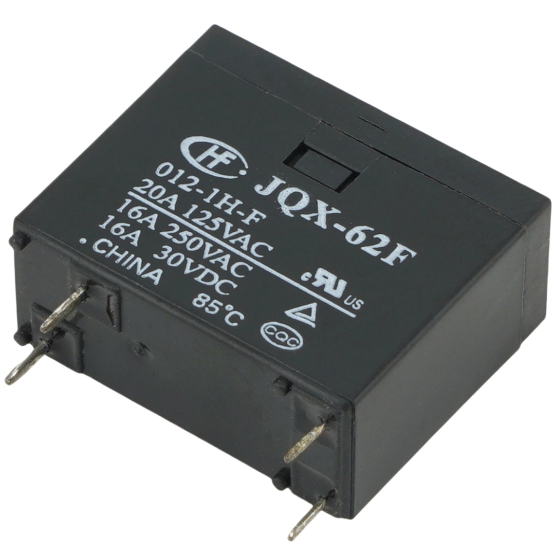 HongFa JQX-62F 012-1H-F 12VDC Power Relay 16A 250VAC 4Pins