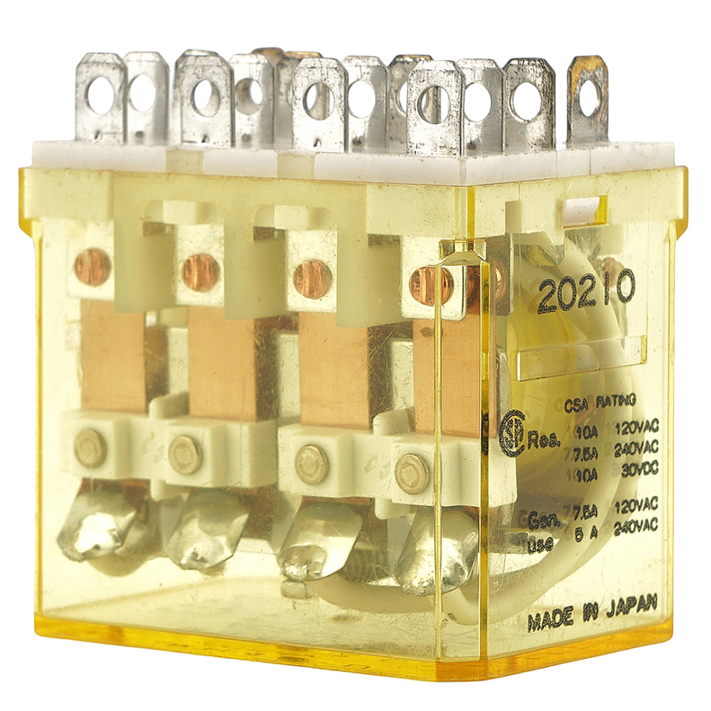 IDEC RH4B-U AC24V General Purpose Relay 4PDT (4 Form C) 24VAC Coil Socketable
