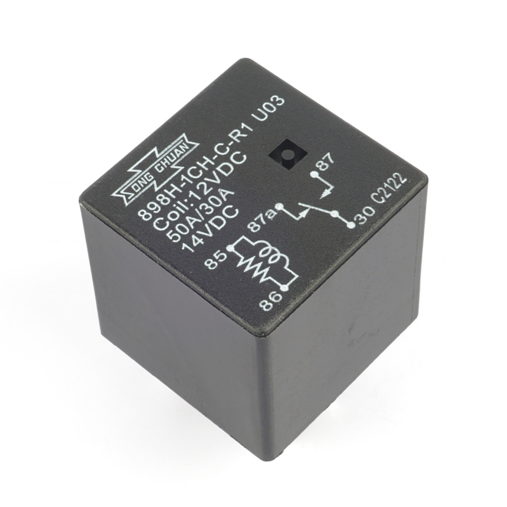 SONG CHUAN 898H-1CH-C-R1 U03 12VDC Automotive High Power Relay 50A/30A 5Pins