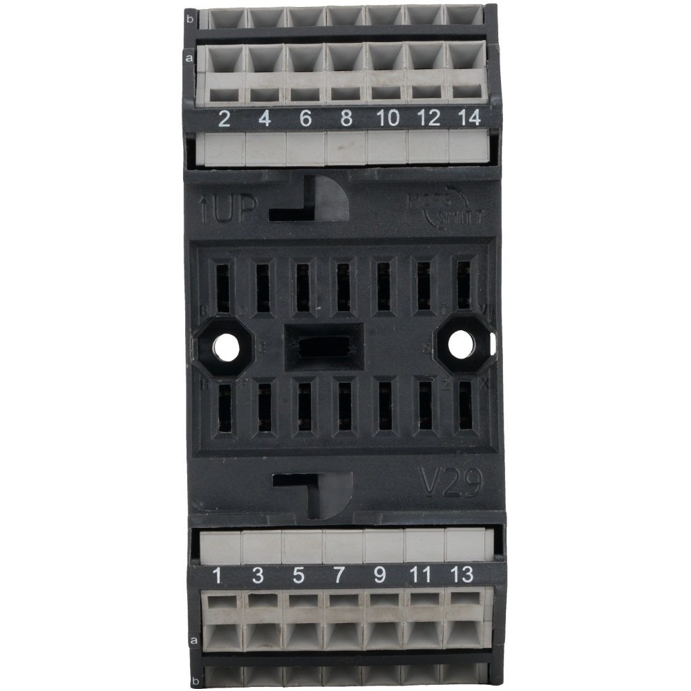 MORS SMITT V29 Relay Socket Spring Clamp Terminal 14Pin DIN Rail Mount