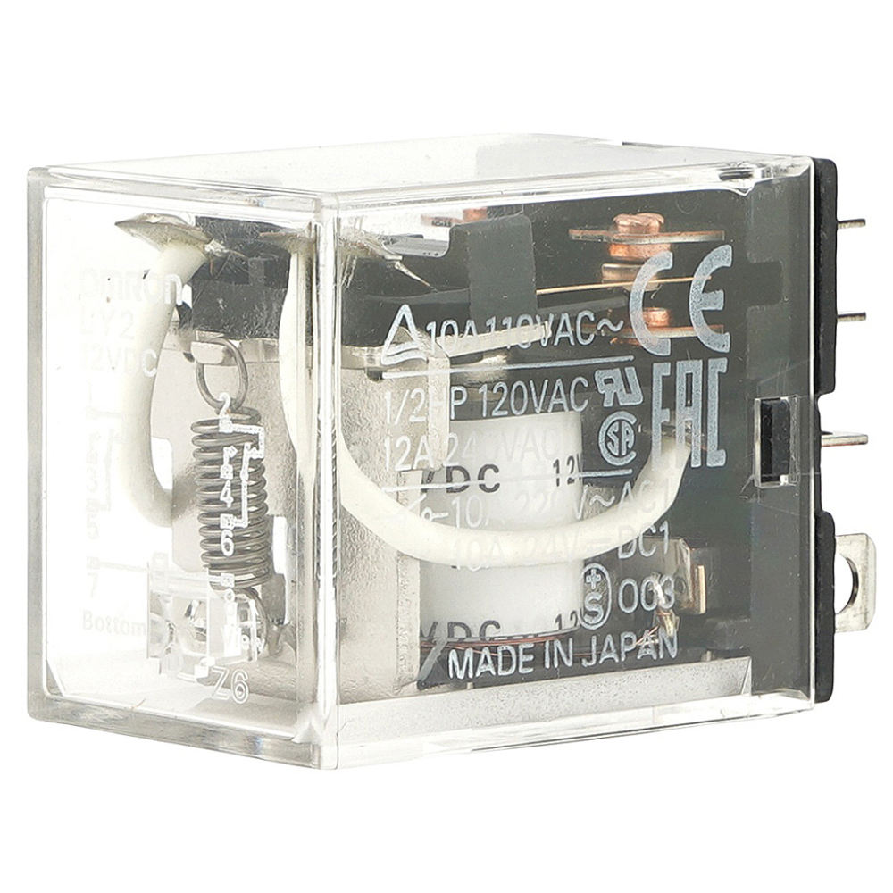 OMRON LY2 12VDC Power Relay 10A 110VAC 8Pins