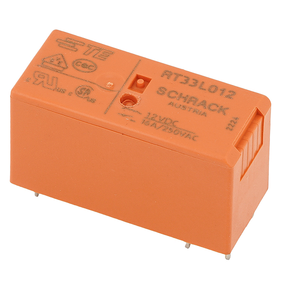 TE Connectivity RT33L012 General Purpose Relay SPST-NO (1 Form A) 12VDC Coil Through Hole