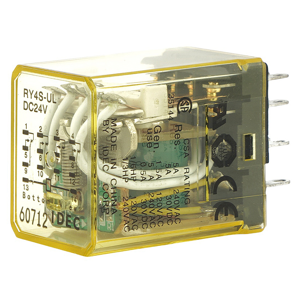 IDEC RY4S-UL DC24V Intermediate Relay 24VDC 5A 240VAC 14Pins