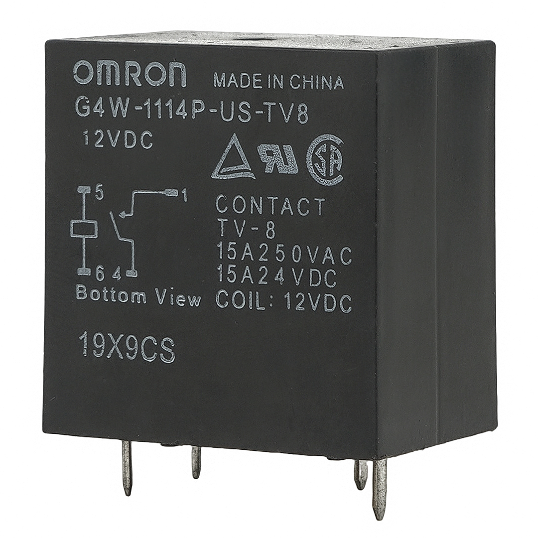 OMRON G4W-1114P-US-TV8 12VDC General Purpose Relay SPST-NO (1 Form A) 12VDC Coil Through Hole