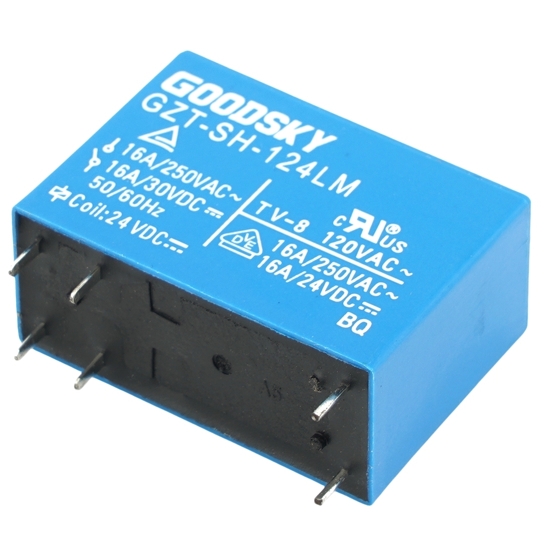 GOODSKY GZT-SH-124LM Power Relay 24VDC 16A 250VAC 6Pins