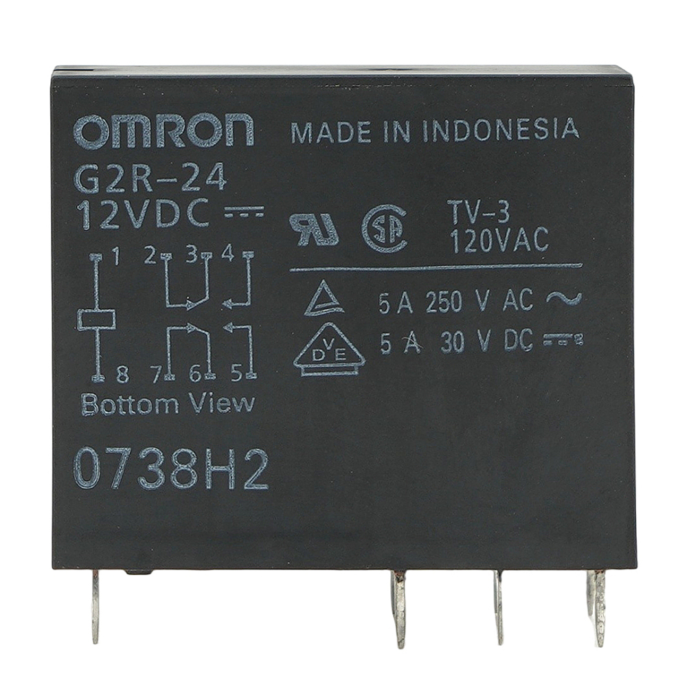 OMRON G2R-24 12VDC General Purpose Relay 5A 250VAC 8Pins