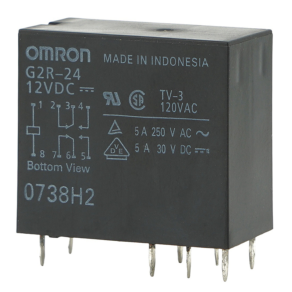OMRON G2R-24 12VDC General Purpose Relay 5A 250VAC 8Pins