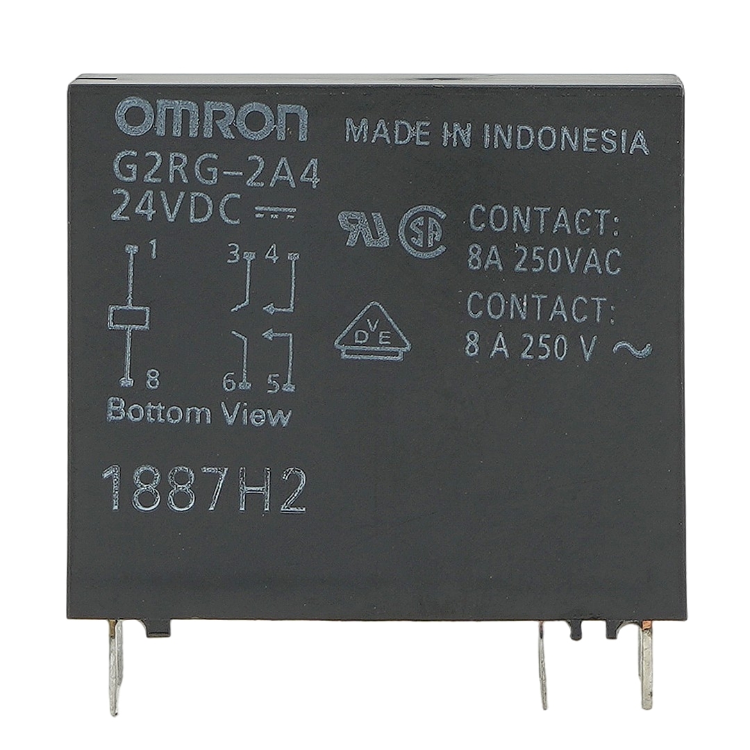 OMRON G2RG-2A4 24VDC General Purpose Relay DPST-NO (2 Form A) 24VDC Coil Through Hole