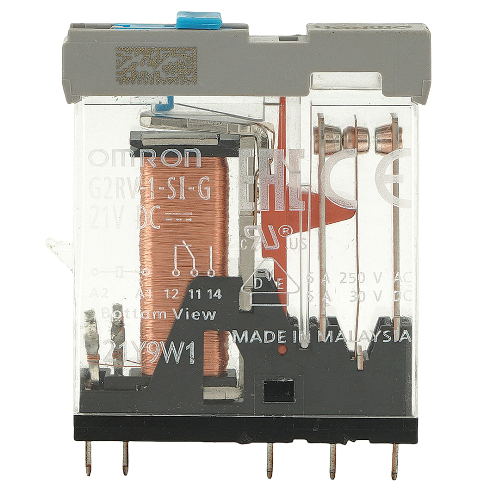 OMRON G2RV-1-SI-G 21VDC Power Relay 6A 250VAC 5Pins