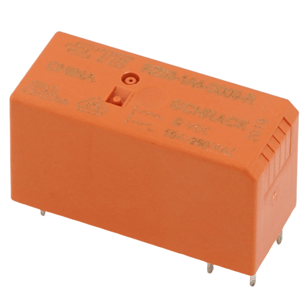 TE Connectivity RZ03-1A4-D009-R Power Relay 9VDC Coil 16A 250VAC 6Pins