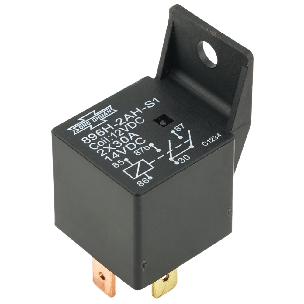 SONGCHUAN 896H-2AH-S1 12VDC Automotive Relay 2×30A 5Pins