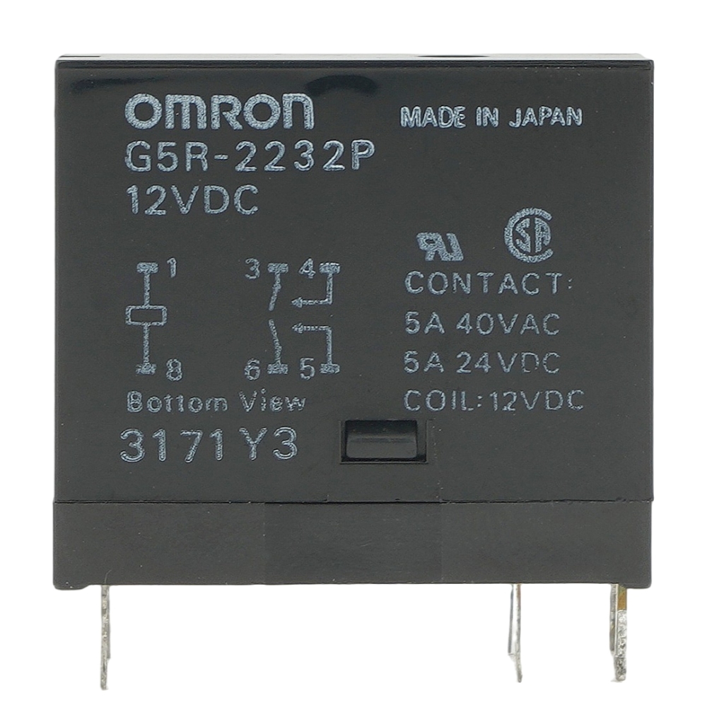 OMRON G5R-2232P 12VDC Power Relay 5A 40VAC 6Pins