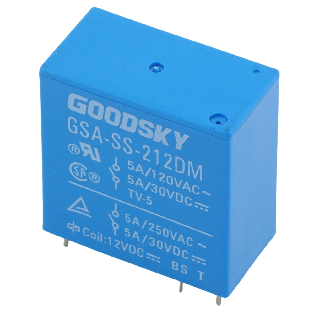 GOODSKY GSA-SS-212DM 12VDC Power Relay 5A 250VAC 6Pins