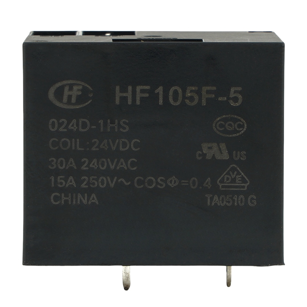 HongFa HF105F-5 024D-1HS Power Relay 24VDC Coil 30A 240VAC 4Pins