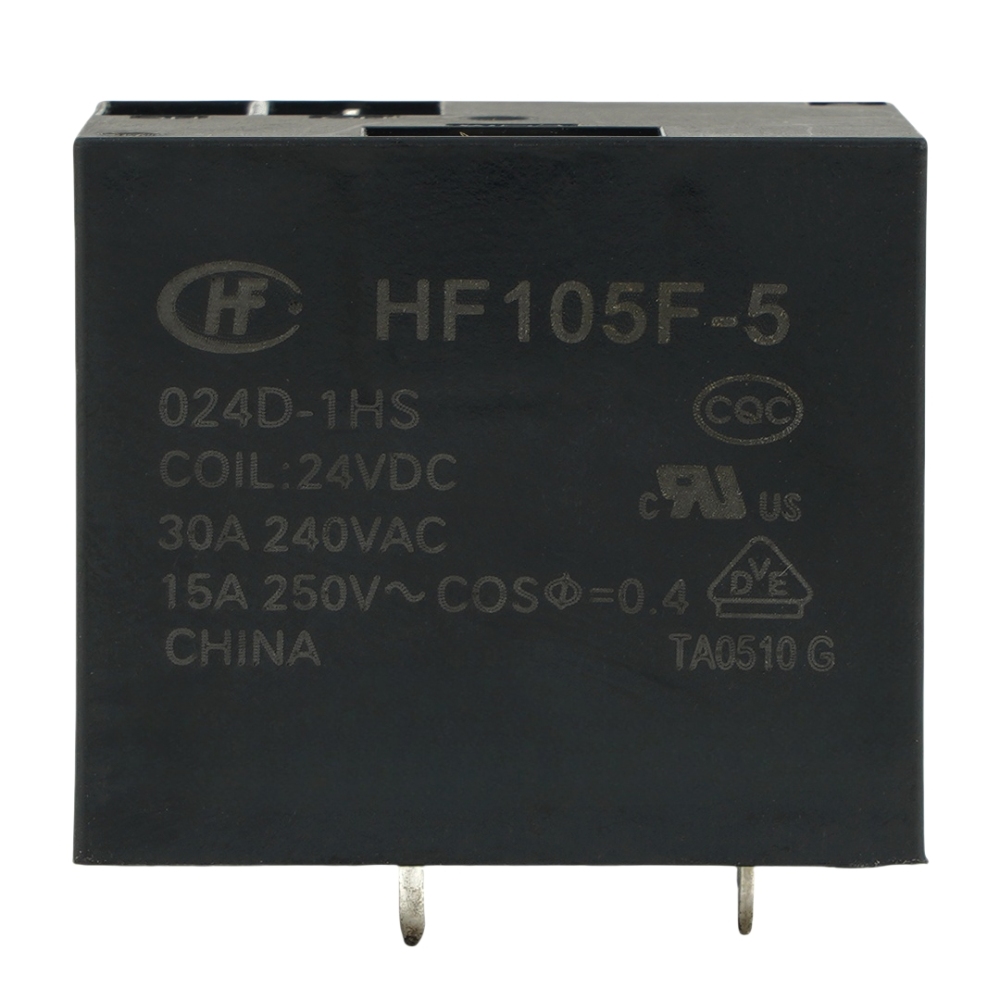 HongFa HF105F-5 024D-1HS Power Relay 24VDC Coil 30A 240VAC 4Pins
