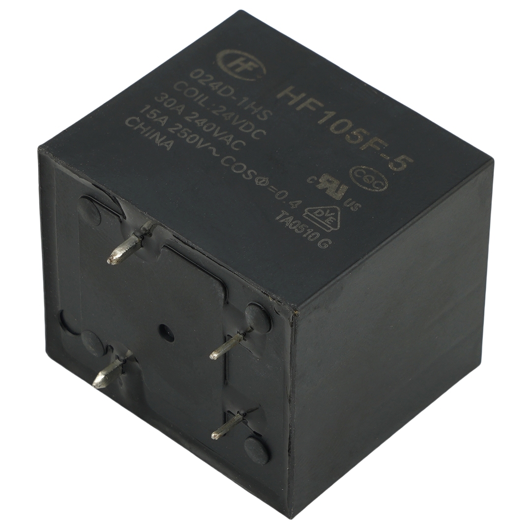 HongFa HF105F-5 024D-1HS Power Relay 24VDC Coil 30A 240VAC 4Pins