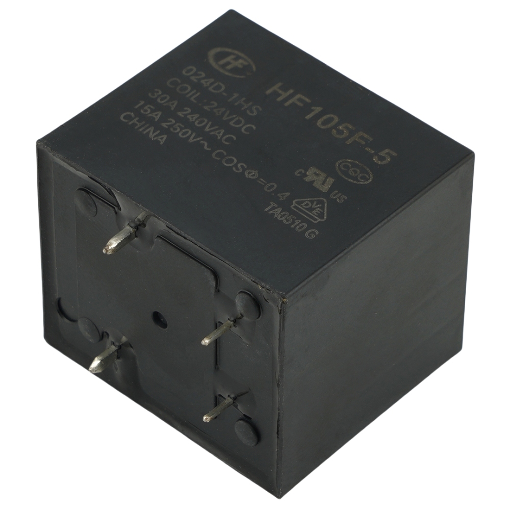 HongFa HF105F-5 024D-1HS Power Relay 24VDC Coil 30A 240VAC 4Pins