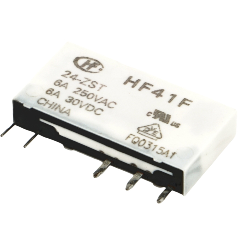 HONGFA HF41F 24-ZST Power Relay 24VDC Coil 6A 250VAC/30VDC 5Pins