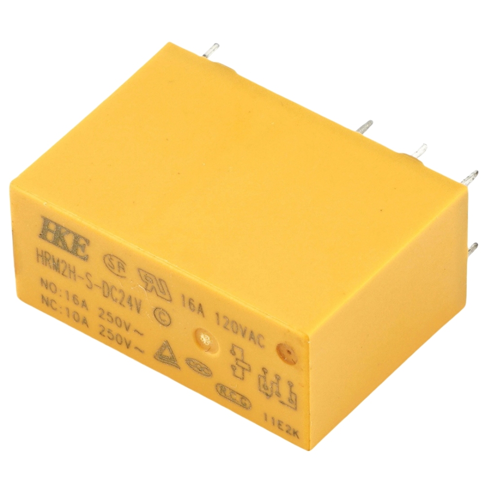 HKE HRM2H-S-DC24V Power Relay 24VDC 16A 120VAC 8Pins DPDT PCB Mount