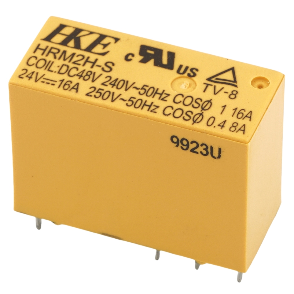 HKE HRM2H-S 48VDC Power Relay 16A 250VAC 8Pins DPDT PCB Mount