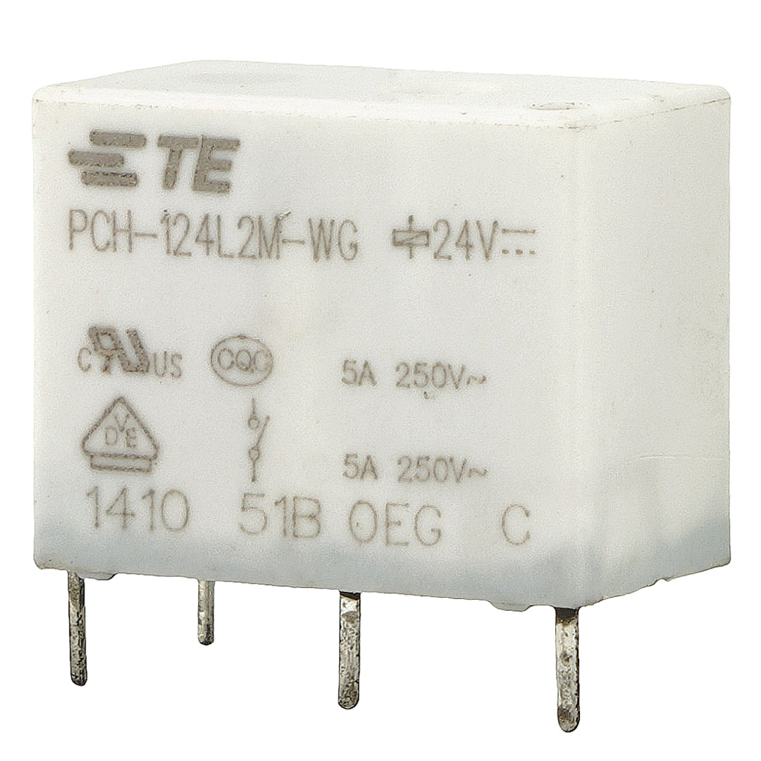TE Connectivity PCH-124L2M-WG General Purpose Relay 24VDC Coil 5A 250VAC 4Pins