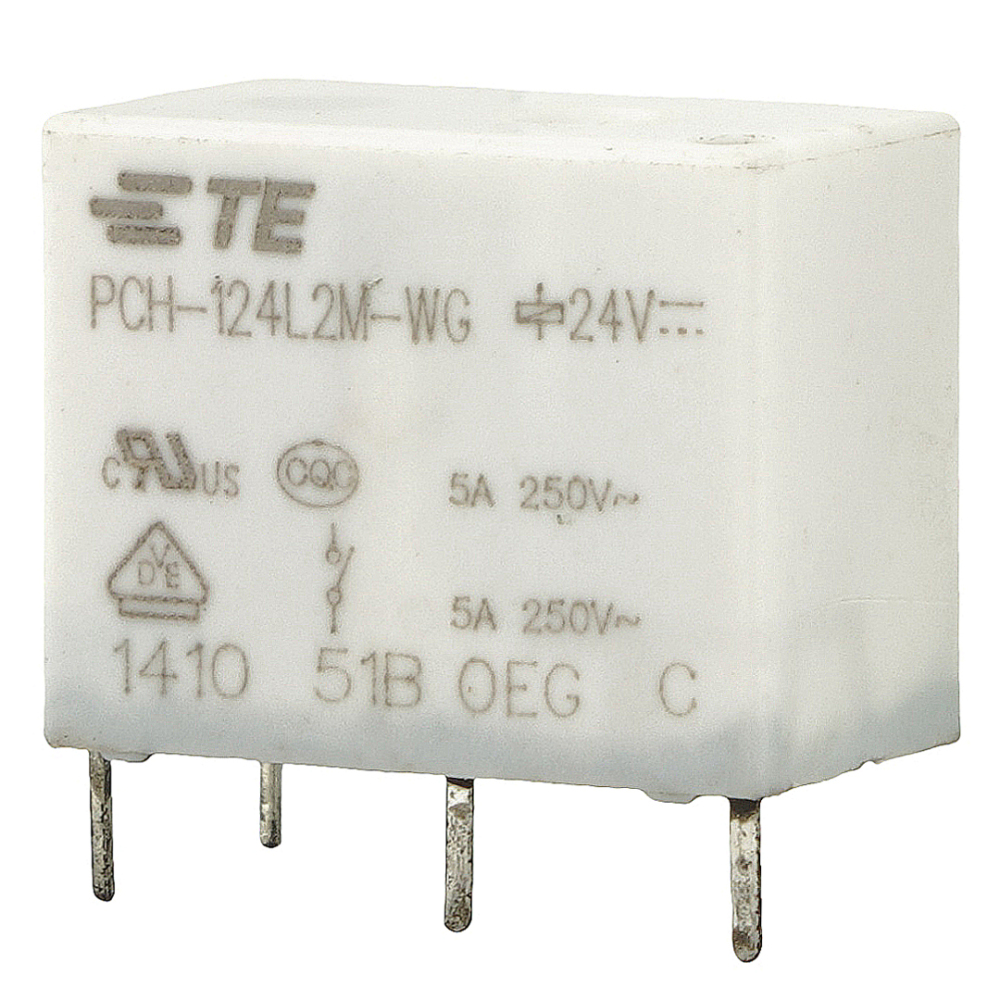 TE Connectivity PCH-124L2M-WG General Purpose Relay 24VDC Coil 5A 250VAC 4Pins