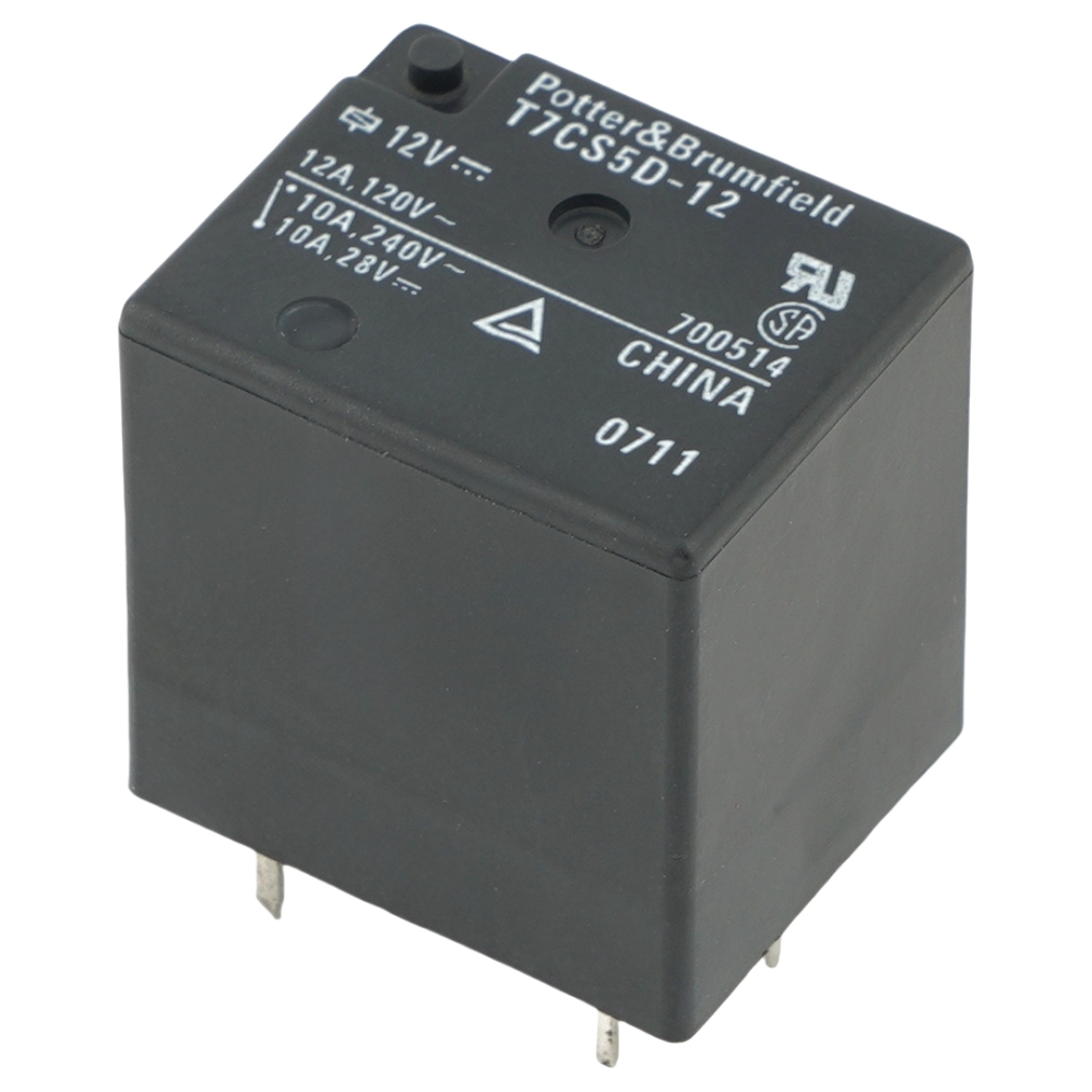 Potter & Brumfield T7CS5D-12 General Purpose Relay SPDT 12VDC Coil 12A 120VAC 5Pins