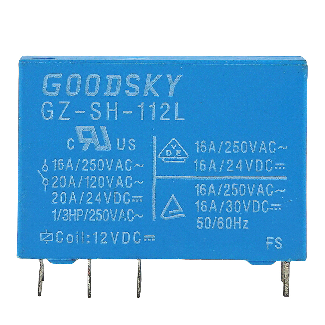 GOODSKY GZ-SH-112L 12VDC Power Relay 16A 250VAC 8Pins