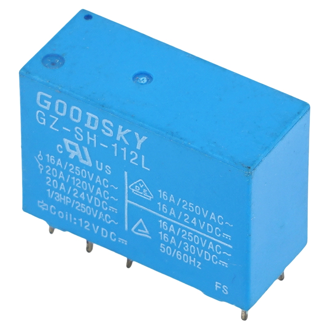 GOODSKY GZ-SH-112L 12VDC Power Relay 16A 250VAC 8Pins