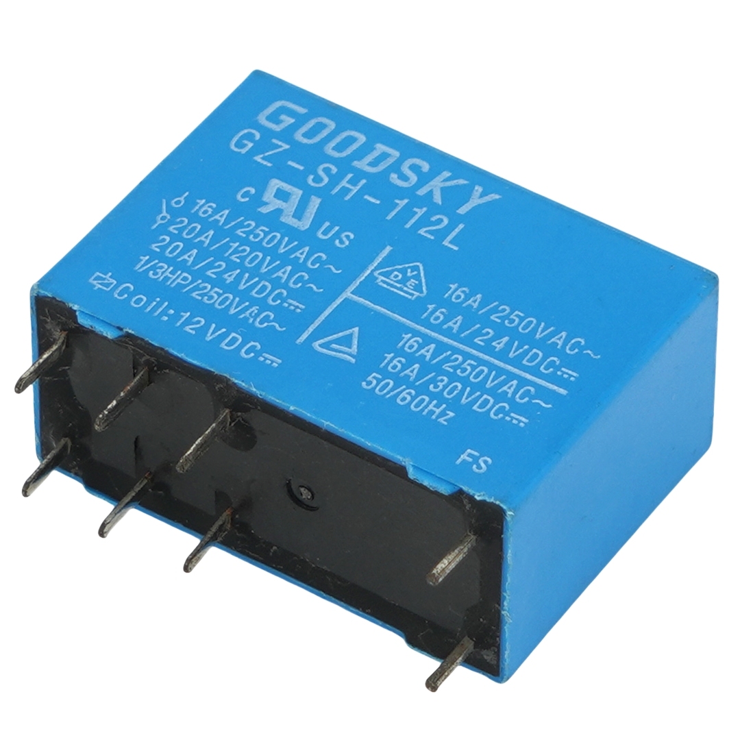 GOODSKY GZ-SH-112L 12VDC Power Relay 16A 250VAC 8Pins