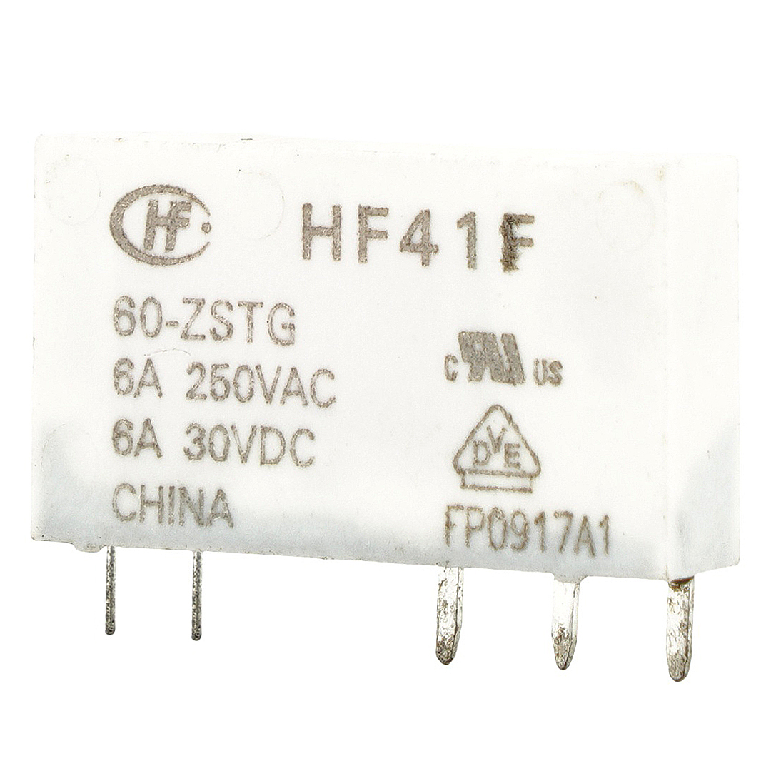 HONGFA HF41F 60-ZSTG Power Relay 60VDC Coil 6A 250VAC/30VDC 5Pins