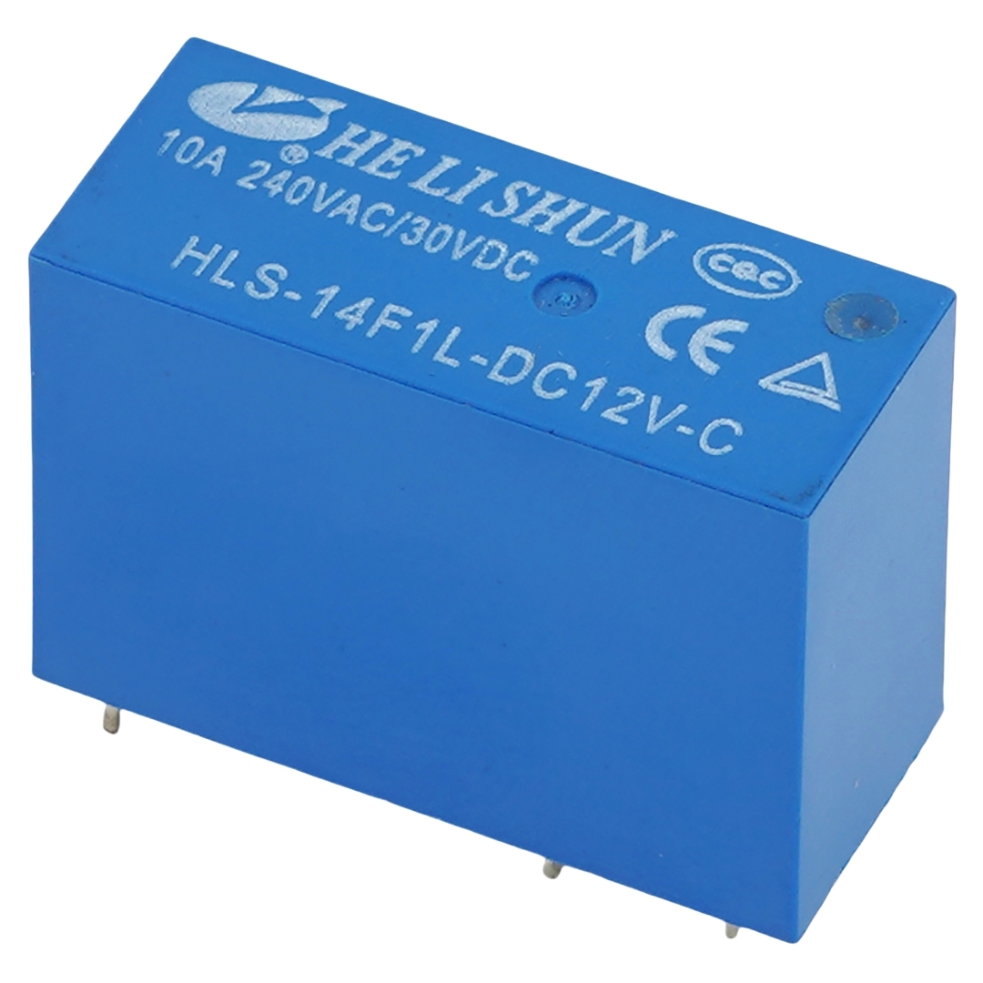 HELISHUN HLS-14F1L-DC12V-C Power Relay 10A 240VAC/30VDC 5Pins