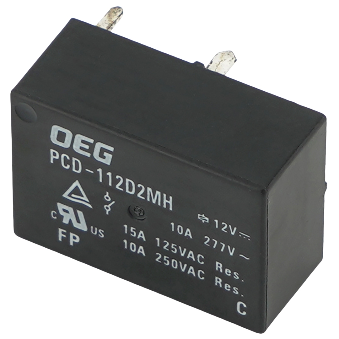 OEG PCD-112D2MH 12VDC Coil 10A 277VAC SPDT 4Pin PCB Mount Power Relay