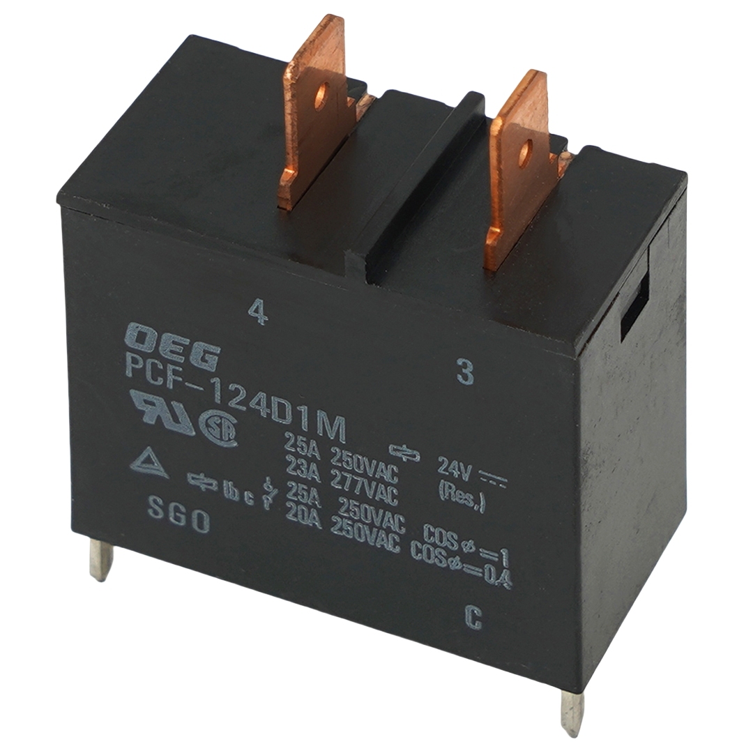 OEG PCF-124D1M General Purpose Relay  24VDC Coil Through Hole 25A 250VAC