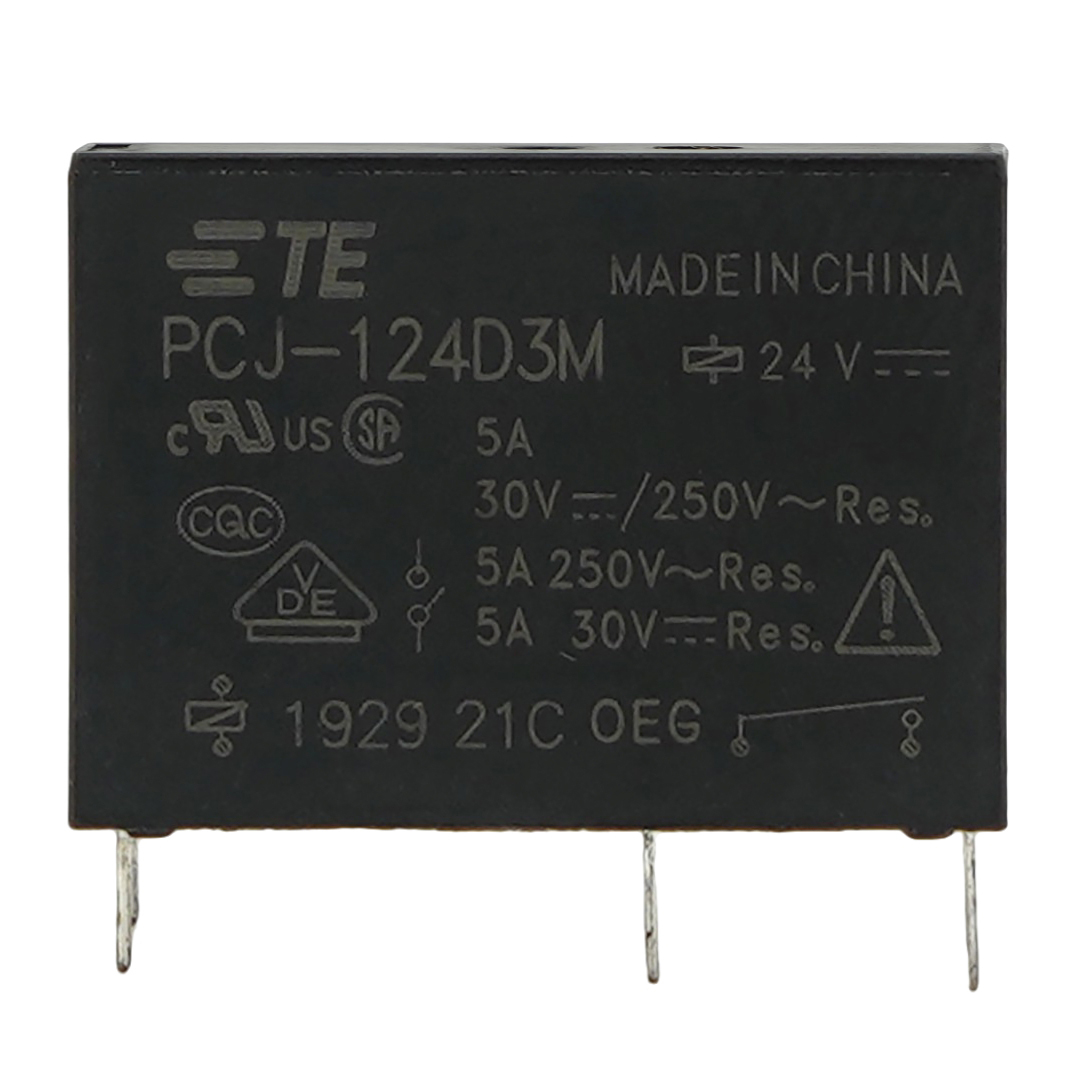 TE PCJ-124D3M 24VDC Coil 5A 250VAC SPDT PCB Mount Miniature Power Relay