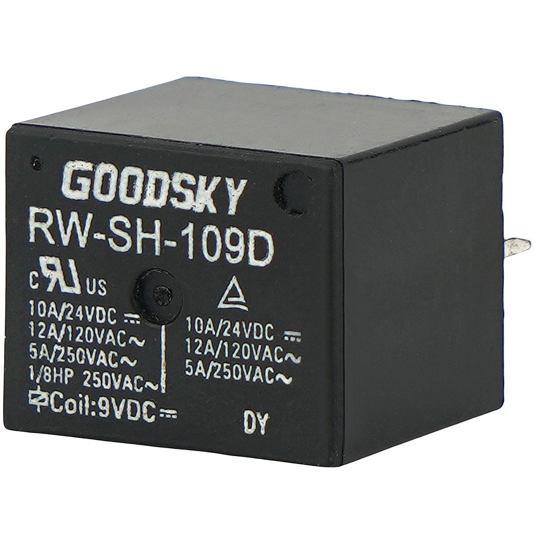 GOODSKY RW-SH-109D 9VDC Coil Power Relay 12A 120VAC 5Pins