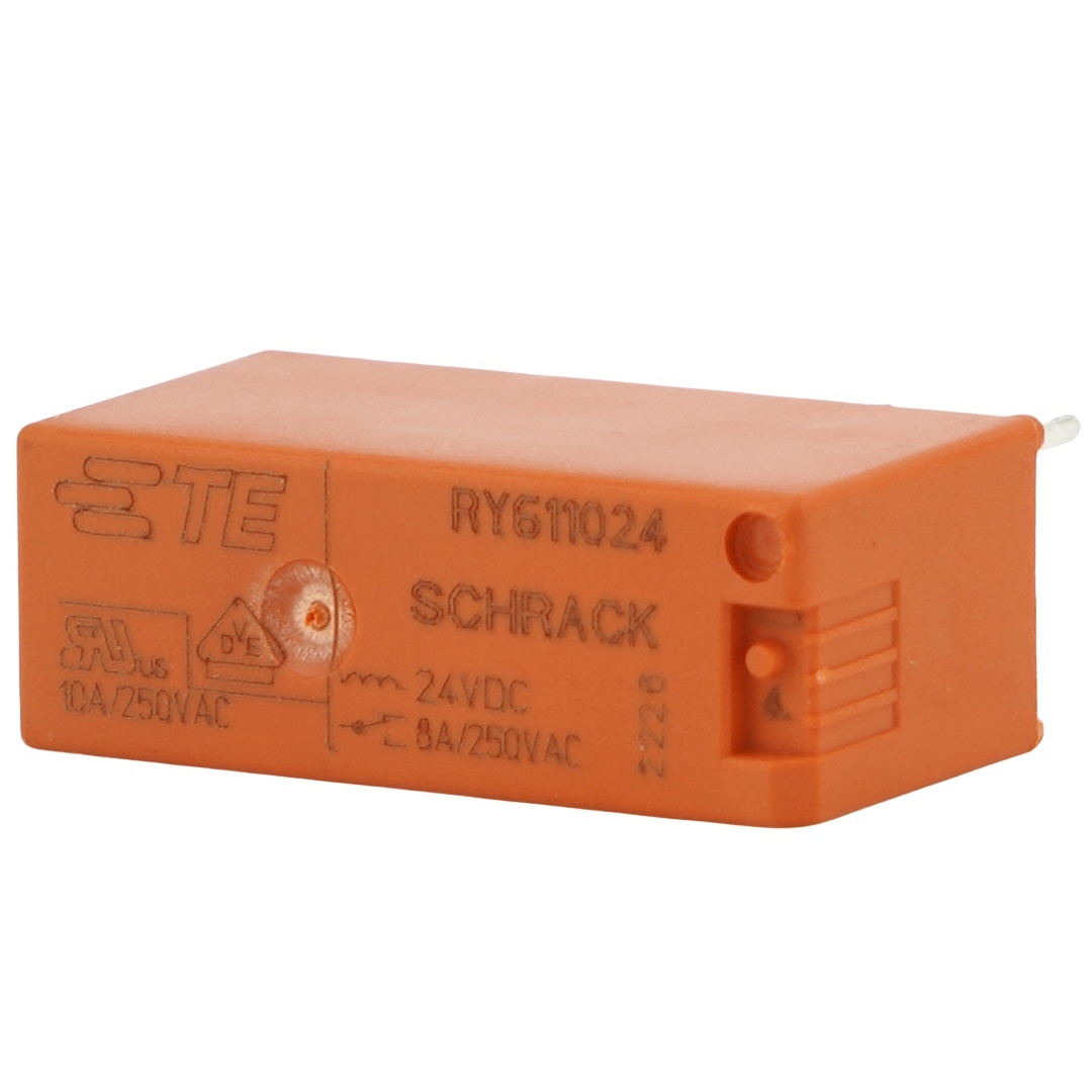 TE Connectivity RY611024 General Purpose Relay SPDT (1 Form C) 8A 24VDC Coil Through Hole