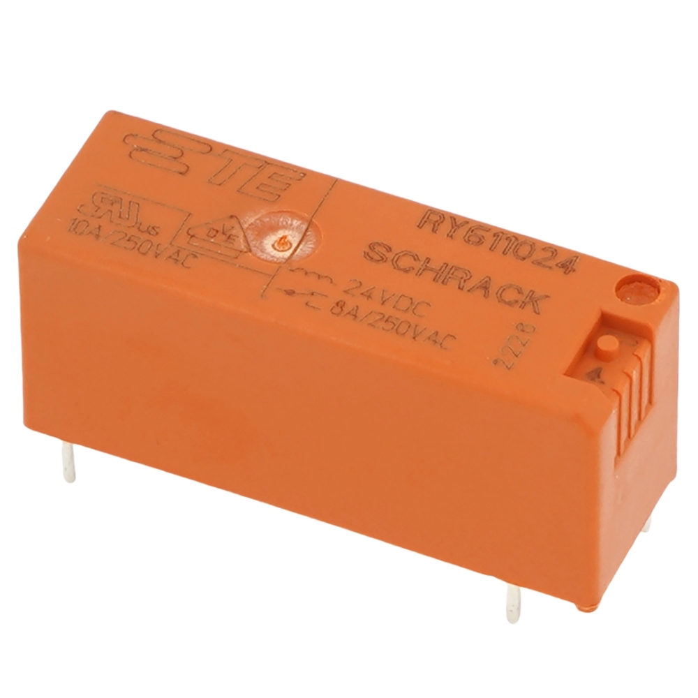 TE Connectivity RY611024 General Purpose Relay SPDT (1 Form C) 8A 24VDC Coil Through Hole